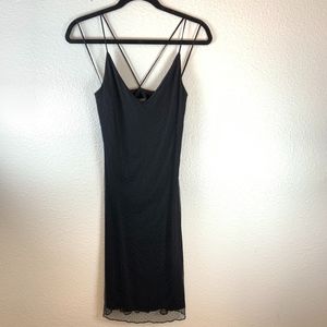 Ralph Lauren Black Slip Midi Dress Size Small